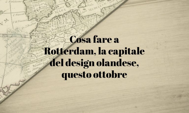 Cosa fare a Rotterdam, la capitale del design olandese, questo ottobre